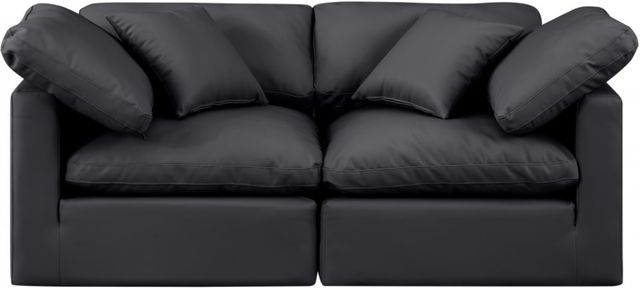 Meridian Furniture Indulge 2-Piece Black 70" Sofa-1