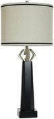 StyleCraft Norman Wyatt Home Icon Black/Silver Poly Table Lamp-0