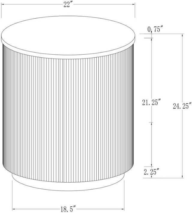 Coaster® Jason White End Table with Charcoal Base-2