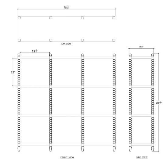 Bramble Customizable Cholet Open Bookcase-1