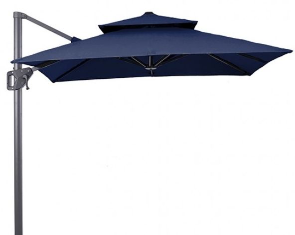 Furniture of America® Fida Blue Aluminum/Polyester Square Outdoor Umbrella-1