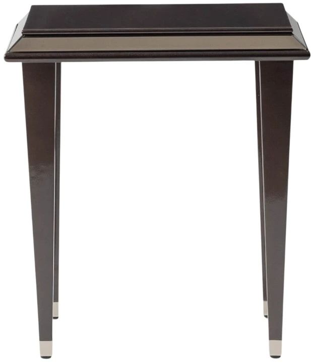 Michael Amini® Lousanne Glossy Mocha Sand Side Table-2