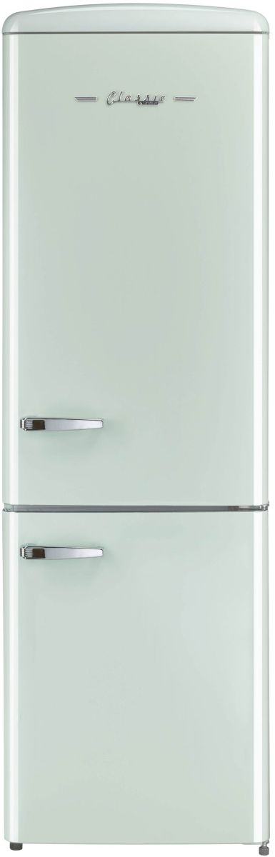 Unique® Appliances Classic Retro 12 Cu. Ft. Summer Mint Green Counter Depth Bottom Freezer Refrigerator-0