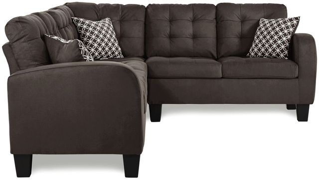 Mazin Furniture Sinclair 2-Piece Dark Brown Reversible Sectional Set-1