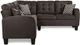 Mazin Furniture Sinclair 2-Piece Dark Brown Reversible Sectional Set-1