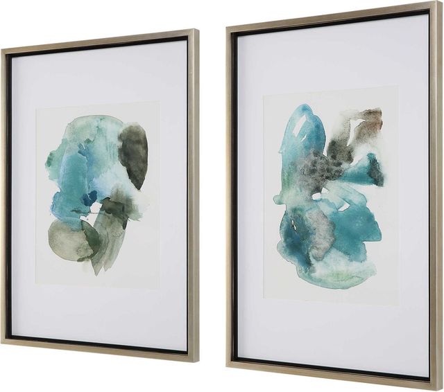 Uttermost® Terri Burris 2-Piece Blueprints Framed Prints Set-3
