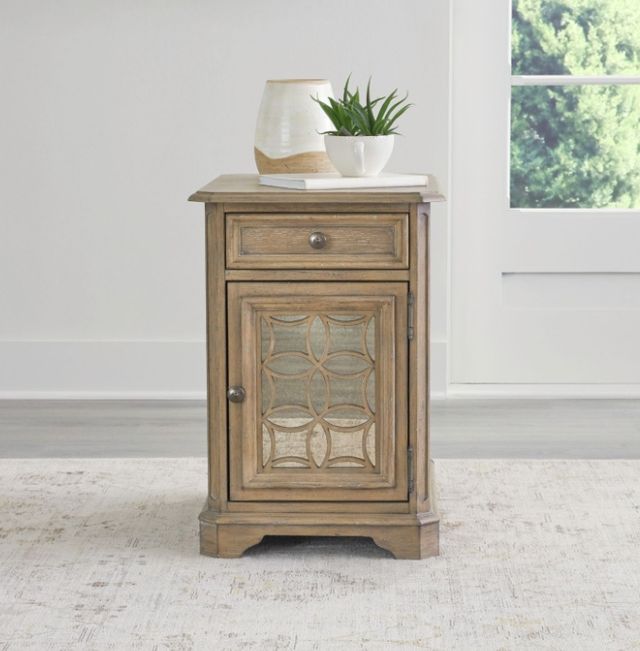 Liberty Furniture Magnolia Manor Weathered Bisque Chairside Table-1