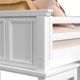 Elements International Hampton Kids White Youth Twin Loft Bed with Staircase and Desk-4
