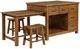Coaster® Mayfair 3-Piece Dark Oak Kitchen Island with Extension Table-0