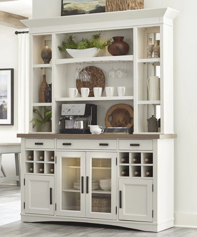 Parker House® Americana Modern Cotton/Weathered Natural Buffet and Display Hutch-1