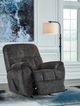 Signature Design by Ashley® Rampant Gunmetal Manual Rocker Recliner-4