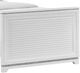 Elements International Denmark White Twin Upholstered Panel Bed with LED -2