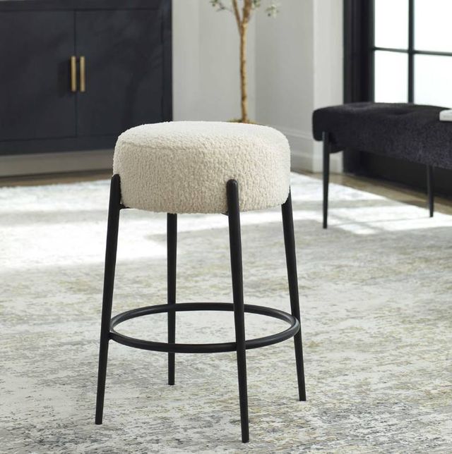 Uttermost® Arles Black/White Counter Stool-1