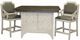 Million Dollar Rustic Southgate Light Barnwood/Nero White Carved Pub Table-1