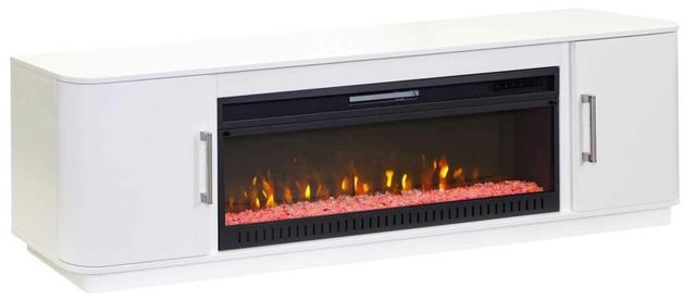 Martin Furniture Uptown Crisp White 76" Fireplace TV Stand-0