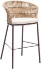 Zuo® Modern Freycinet Brown/Natural Steel Outdoor Barstool-0