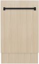 ZLINE Autograph Edition Tallac 18" Panel Ready 3rd Rack Top Control Built-In Dishwasher with Matte Black Handle-0