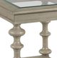 England Furniture Tigbee Glass Top Rectangular End Table with White Oak Base-1