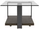 Riverside Furniture Cortland Tempered Glass Coffee Table with Saddle Oak Base-3