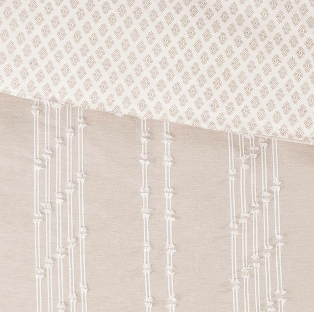 Olliix by INK+IVY Kara Blush Full/Queen Cotton Jacquard Comforter Set-2