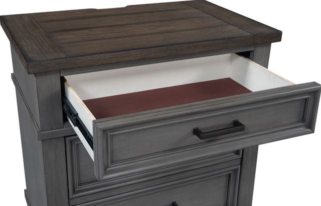 aspenhome® Caraway Aged Slate 2-Drawer Nightstand-2