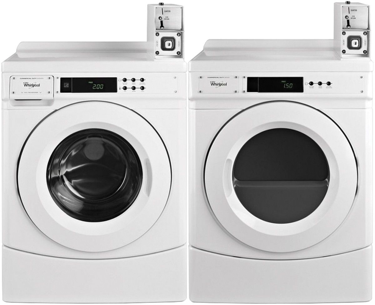 Whirlpool Commercial White Front Load Laundry Pair