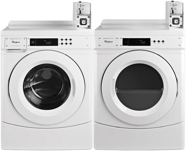 Whirlpool Commercial White Front Load Laundry Pair-0