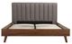 Mazin Furniture Sasha Grey/Walnut Queen Upholstered Platform Panel Bed-4