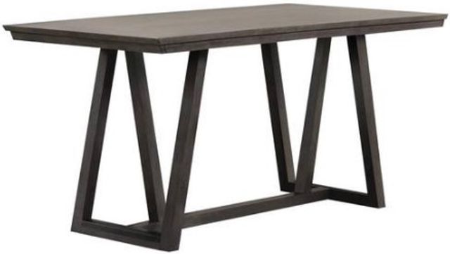 New Classic® Home Furnishings High Line 7-Piece Matte Brown/White Counter Table Set-2