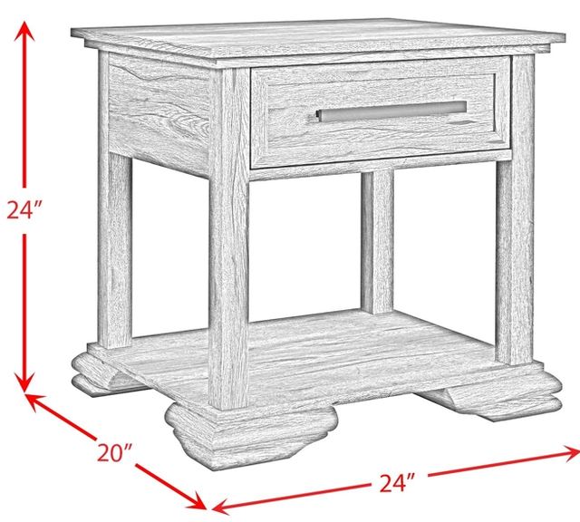 Elements International Park Ridge Charcoal End Table-2