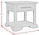 Elements International Park Ridge Charcoal End Table-1