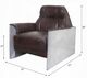 ACME Furniture Brancaster Aluminum/Espresso Leather Accent Chair-2