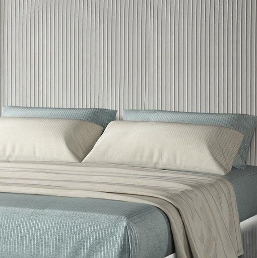 Bernards Jennie Gray Pleated Upholstered Queen Panel Bed-1