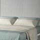Bernards Jennie Gray Pleated Upholstered Queen Panel Bed-1