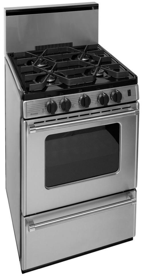 Premier Pro Series 24" Stainless Steel Freestanding Gas Range-2