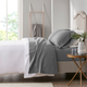 Olliix by Clean Spaces Charcoal Infused Charcoal Full Solid Microfiber Sheet Set-4