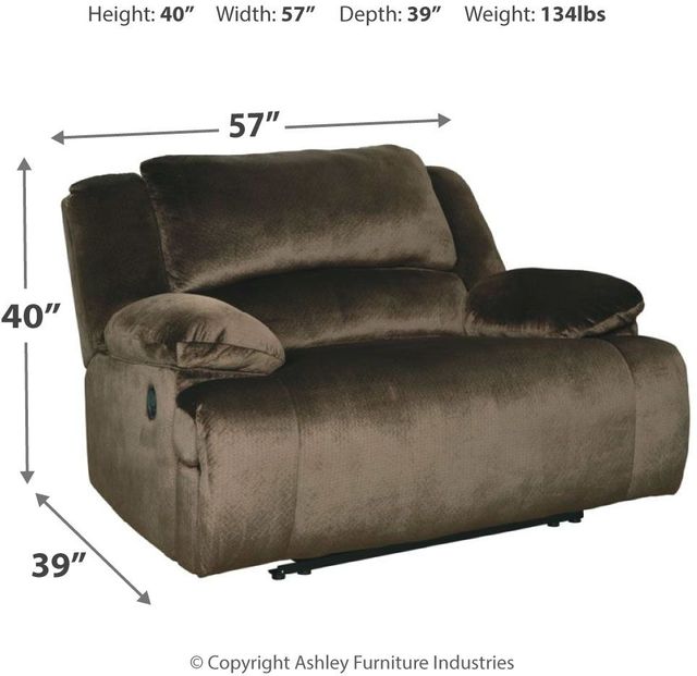 Signature Design by Ashley® Clonmel Chocolate Zero Wall Wide Seat Recliner-3