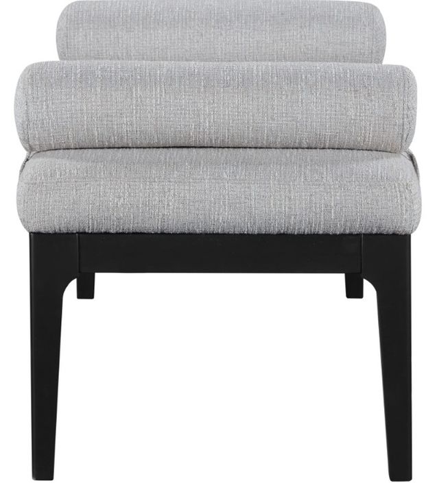 Meridian Furniture Priscilla Gray/Black Upholstered Bench-2