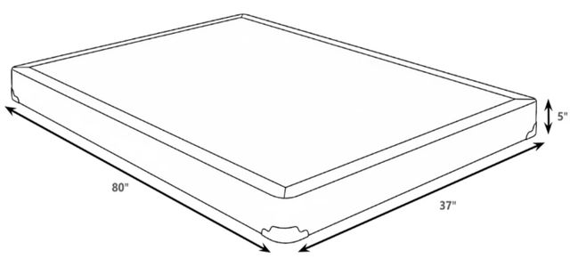 Coaster® Mercer Gray 5" Twin XL Low Profile Box Spring Foundation-2