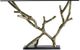 A & B Home Black Glass Top Console Table with Polished Gold Base -1