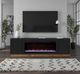 Legends Home Nora Seal Skin/Whiskey 81" Fireplace TV Console-1