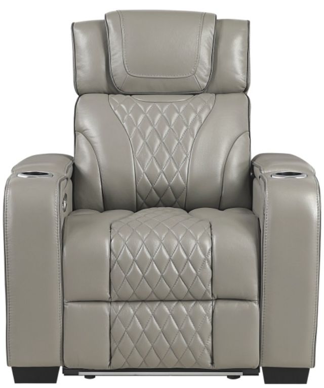 Homelegance® Apex Gray Power Recliner-2
