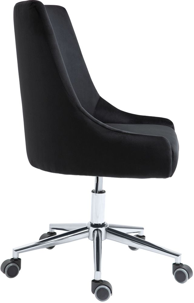 Meridian Furniture Karina Black Velvet Office Chair-3