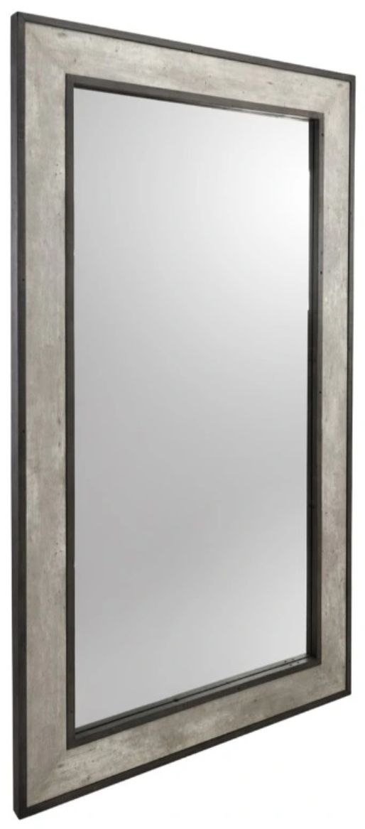 Classic Home Webster Weathered Cement Floor Mirror-1