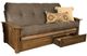 Kodiak Furniture Washington Suede Gray/Rustic Walnut Full Storage Futon with Mattress-0