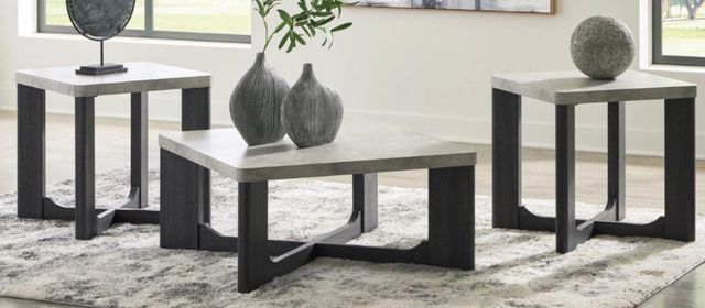 American Wholesale Furniture Sherwood 3-Piece Gray/Whitewash Occasional Table Set-1