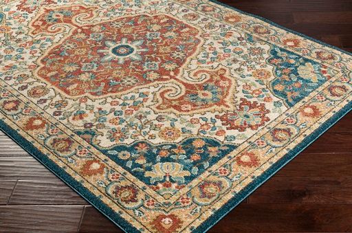 Surya Masala Market Burnt Orange/Teal 5'x8' Area Rug-4