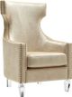 TOV Furniture Gramercy Gold Croc Velvet Wing Chair-0