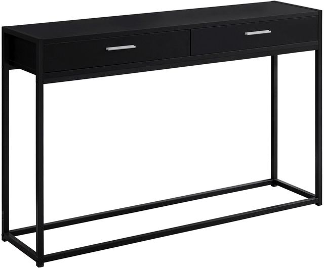 Monarch Specialties Inc. Black 48"L Two Drawers Metal Hall Console Table-0