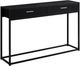 Monarch Specialties Inc. Black 48"L Two Drawers Metal Hall Console Table-0